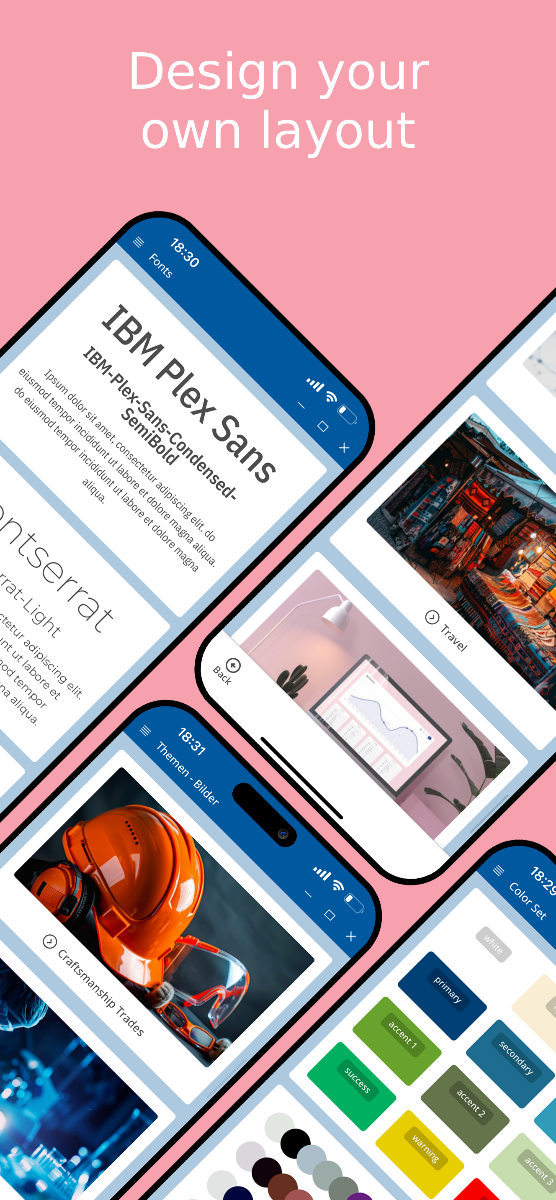 Design your own layout in the Website Builder App – Smartphone